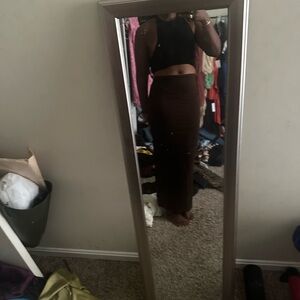 Elegant Brown Maxi Skirt